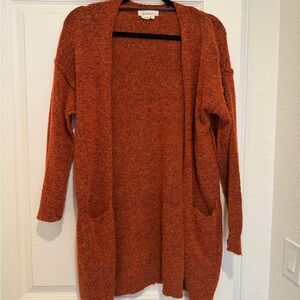 Anthropologie Burnt Orange Cardigan